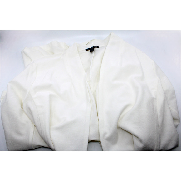 B0 Auth NWoT New EILEEN FISHER White Long Stretch Blazer Jacket Size L - Picture 4 of 6